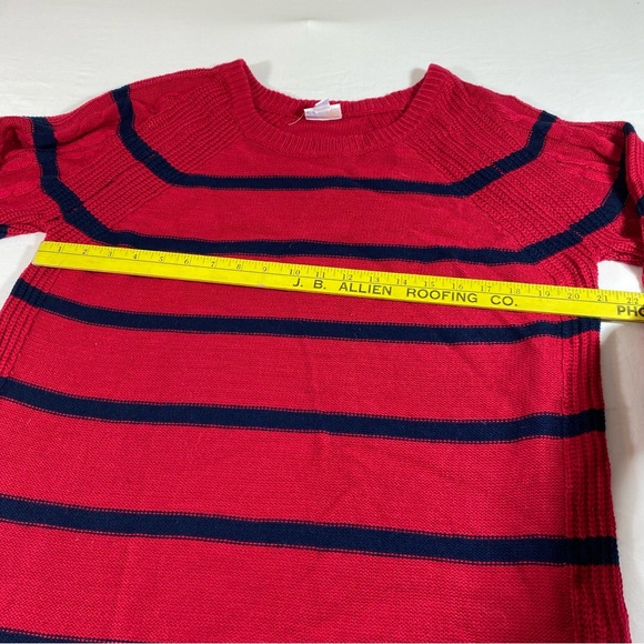 LulaRoe sweater Dress in Pink blue trim Long Sleeve Crew Neck Sweater D… - Picture 5 of 8